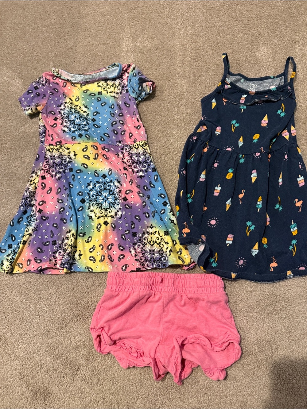 Girls Summer Lot - 2 Dresses/1 Shorts